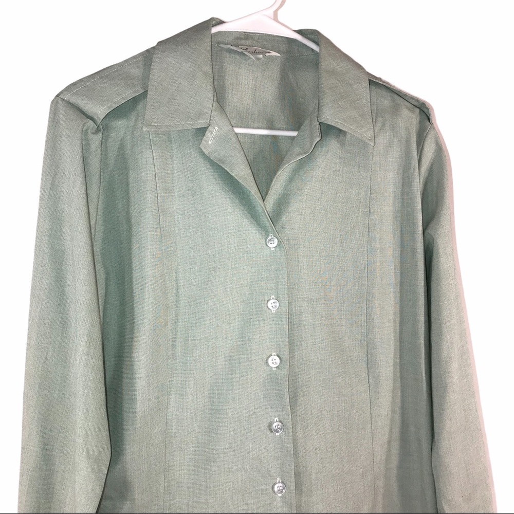 Vintage Light Green Shirt, Size 16